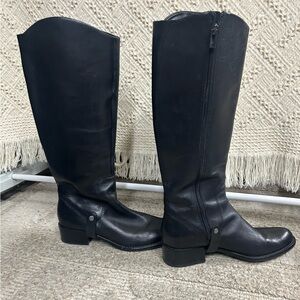 Via Spiga Black Over the Knee Boots